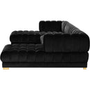  Manufacturer Color_Black -- Meridian Gwen Fabric 3 pc Sectional IMAGE 9
