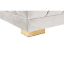  Manufacturer Color_Cream -- Gwen 143" Cream Velvet Upholstered 3 pc Sectional IMAGE 10