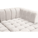  Manufacturer Color_Cream -- Gwen 143" Cream Velvet Upholstered 3 pc Sectional IMAGE 12