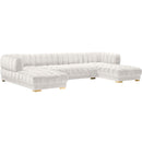Meridian Gwen Fabric 3 pc Sectional 653Cream-Sectional IMAGE 1