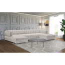  Manufacturer Color_Cream -- Gwen 143" Cream Velvet Upholstered 3 pc Sectional IMAGE 4