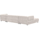  Manufacturer Color_Cream -- Gwen 143" Cream Velvet Upholstered 3 pc Sectional IMAGE 6