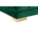  Manufacturer Color_Green -- Gwen 143" Green Velvet Upholstered 3 pc Sectional IMAGE 10