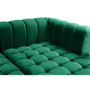  Manufacturer Color_Green -- Gwen 143" Green Velvet Upholstered 3 pc Sectional IMAGE 12