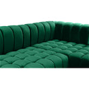  Manufacturer Color_Green -- Gwen 143" Green Velvet Upholstered 3 pc Sectional IMAGE 15