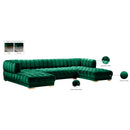  Manufacturer Color_Green -- Gwen 143" Green Velvet Upholstered 3 pc Sectional IMAGE 17
