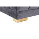  Manufacturer Color_Grey -- Gwen 143" Grey Velvet Upholstered 3 pc Sectional IMAGE 10