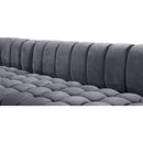  Manufacturer Color_Grey -- Gwen 143" Grey Velvet Upholstered 3 pc Sectional IMAGE 13