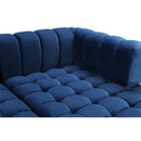  Manufacturer Color_Navy -- Gwen 143" Navy Velvet Upholstered 3 pc Sectional IMAGE 12