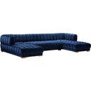 Meridian Gwen Fabric 3 pc Sectional 653Navy-Sectional IMAGE 1