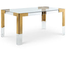  Color_Gold -- Meridian Casper Dining Table with Glass Top IMAGE 1