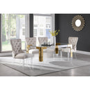  Color_Gold -- Meridian Casper Dining Table with Glass Top IMAGE 2