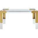  Color_Gold -- Meridian Casper Dining Table with Glass Top IMAGE 3