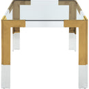  Color_Gold -- Meridian Casper Dining Table with Glass Top IMAGE 4