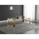  Color_Gold -- Meridian Casper Dining Table with Glass Top IMAGE 6