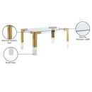  Color_Gold -- Meridian Casper Dining Table with Glass Top IMAGE 8