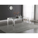  Color_Chrome -- Casper 60" Chrome Glass Top, Acrylic And Steel Base Dining Table IMAGE 6