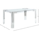 Meridian Casper Rich Chrome Dining Table IMAGE 7