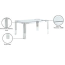  Color_Chrome -- Casper 60" Chrome Glass Top, Acrylic And Steel Base Dining Table IMAGE 8