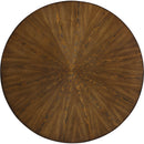  Meridian Sheridan 48" Brown Ashburl Veneer Top And Iron Base Dining Table IMAGE 3