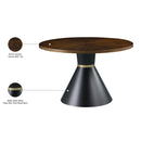  Meridian Sheridan 48" Brown Ashburl Veneer Top And Iron Base Dining Table IMAGE 5