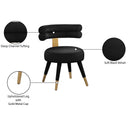  Color_Black/ Gold -- Meridian Fitzroy Dining Chair IMAGE 8