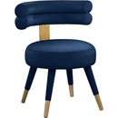  Color_Navy -- Fitzroy Navy Velvet Upholstered Dining Chair IMAGE 1