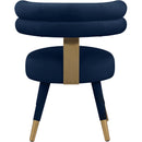  Color_Navy -- Fitzroy Navy Velvet Upholstered Dining Chair IMAGE 3