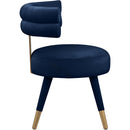  Color_Navy -- Fitzroy Navy Velvet Upholstered Dining Chair IMAGE 5