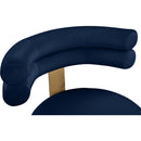  Color_Navy -- Fitzroy Navy Velvet Upholstered Dining Chair IMAGE 6