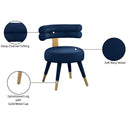  Color_Navy -- Fitzroy Navy Velvet Upholstered Dining Chair IMAGE 8