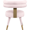  Color_Gold/ Pink -- Fitzroy Pink Velvet Upholstered Dining Chair IMAGE 2