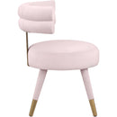  Color_Gold/ Pink -- Fitzroy Pink Velvet Upholstered Dining Chair IMAGE 4