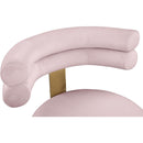  Color_Gold/ Pink -- Fitzroy Pink Velvet Upholstered Dining Chair IMAGE 5