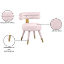  Color_Gold/ Pink -- Fitzroy Pink Velvet Upholstered Dining Chair IMAGE 7