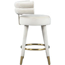  Color_Cream/ Gold -- Fitzroy Cream Velvet Upholstered Counter Stool IMAGE 5