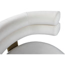  Color_Cream/ Gold -- Fitzroy Cream Velvet Upholstered Counter Stool IMAGE 7