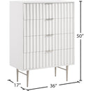 Meridian Modernist White Gloss Chest IMAGE 10