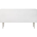  Meridian Modernist White Wood Veneer And Stainless Steel Base Dresser IMAGE 8