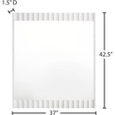  Meridian Modernist White Wood Veneer Frame Mirror IMAGE 6