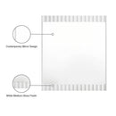  Meridian Modernist White Wood Veneer Frame Mirror IMAGE 7
