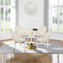  Color_Cream/ Gold -- Belle Cream Velvet Upholstered Dining Chair IMAGE 2