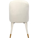  Color_Cream/ Gold -- Belle Cream Velvet Upholstered Dining Chair IMAGE 3