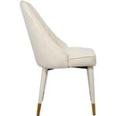  Color_Cream/ Gold -- Belle Cream Velvet Upholstered Dining Chair IMAGE 4