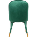  Color_Gold/ Green -- Belle Green Velvet Upholstered Dining Chair IMAGE 3