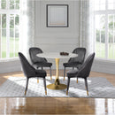  Color_Gold/ Grey -- Belle Grey Velvet Upholstered Dining Chair IMAGE 2