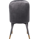  Color_Gold/ Grey -- Belle Grey Velvet Upholstered Dining Chair IMAGE 3