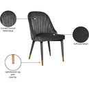 Meridian Belle Grey Velvet Dining Chair IMAGE 7