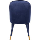  Color_Blue/ Gold -- Belle Navy Velvet Upholstered Dining Chair IMAGE 3