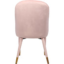  Color_Gold/ Pink -- Belle Pink Velvet Upholstered Dining Chair IMAGE 3